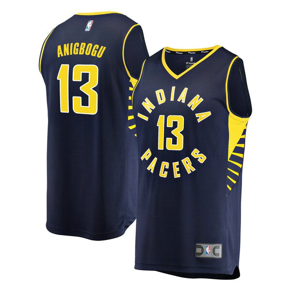 Maillot nba Indiana Pacers Icon Edition Homme Ike Anigbogu 13 Bleu marin